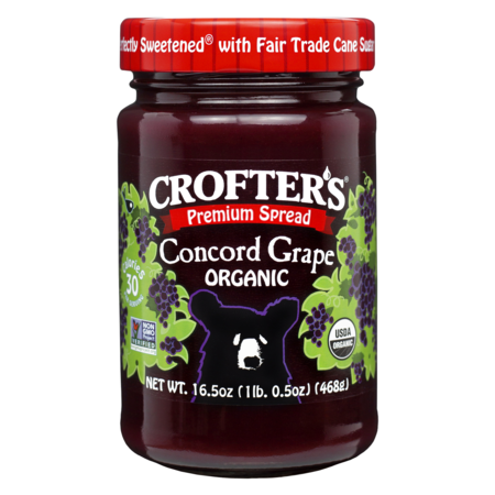 CROFTERS ORGANIC Spread Premium Grape 16.5 oz., PK6 60067275006542